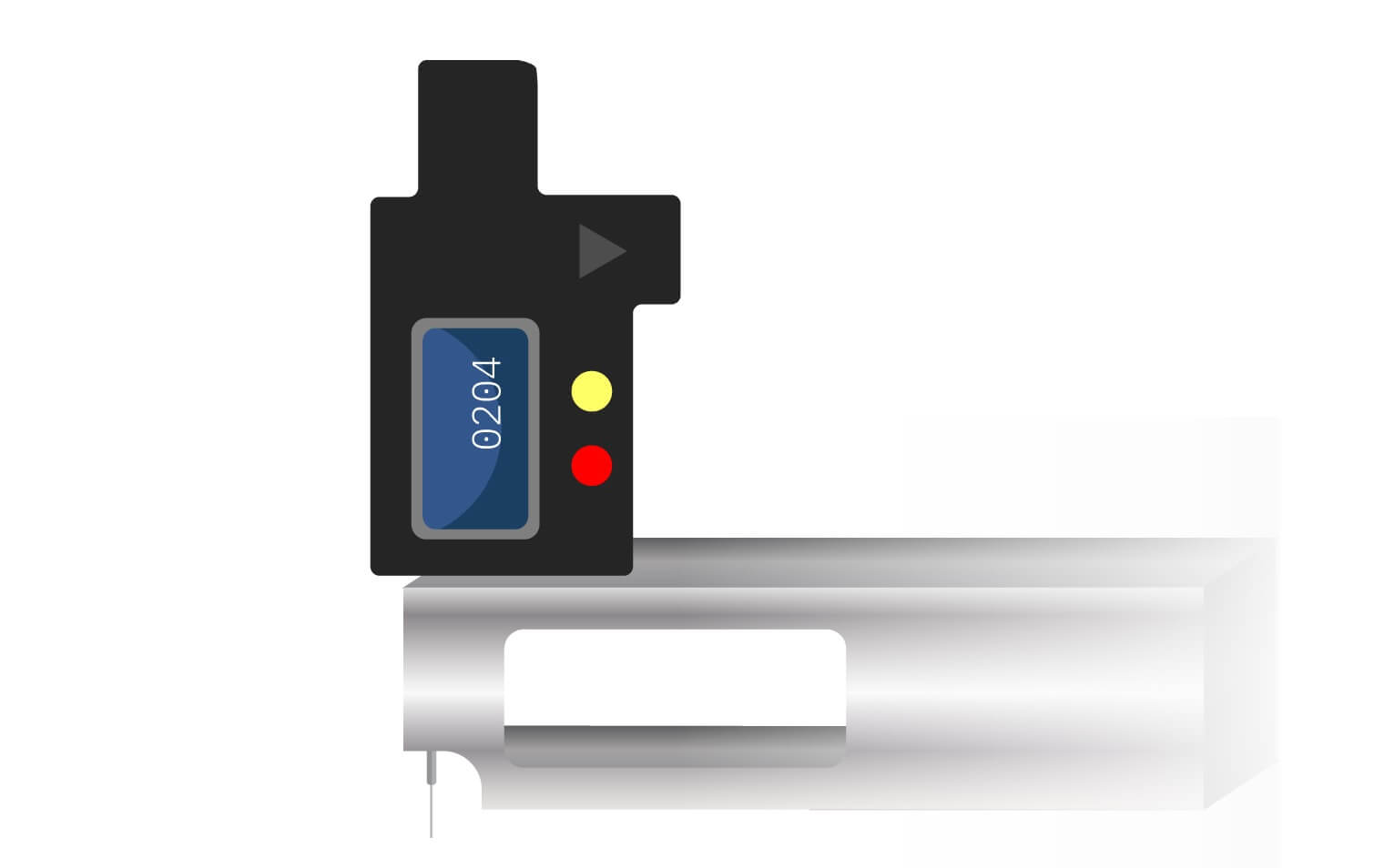 Figure 1. Depth measurement using a pit gauge.