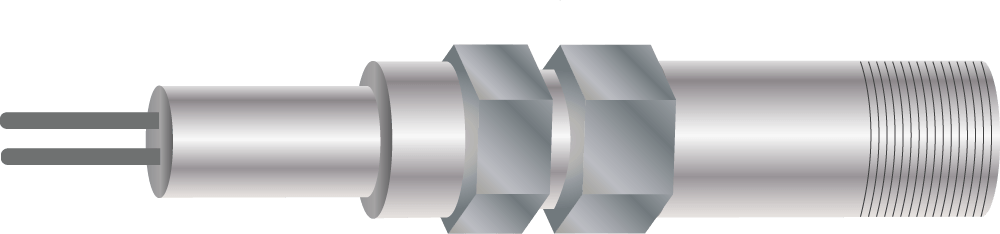 Figure 3. Drawing of a linear polarization resistance (LPR) probe.