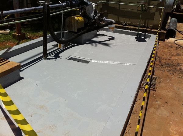 Refurbishment after a sodium hydroxide leak and coating failure at an oil refinery in Brazil.